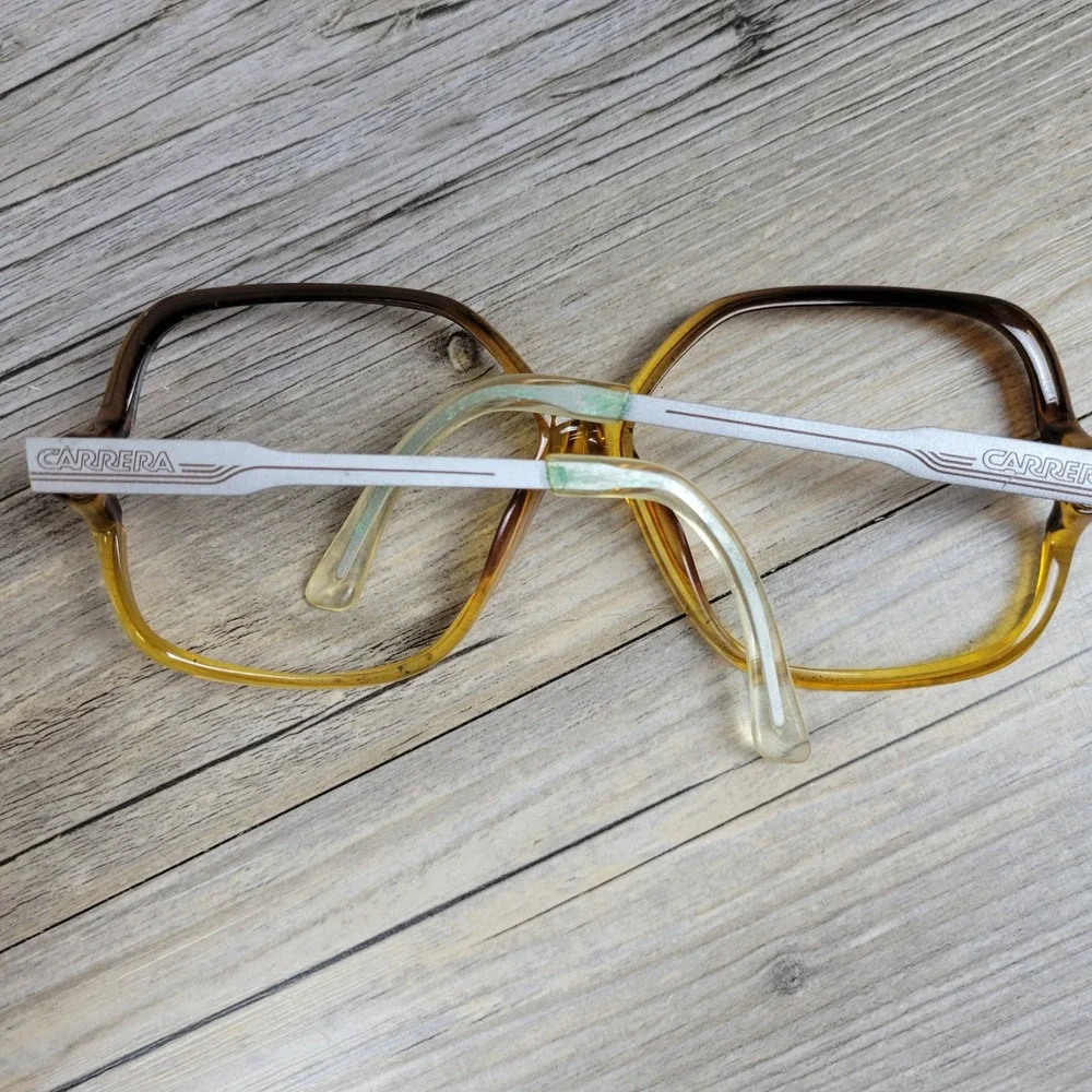 Vintage Carrera Eyeglasses Frames Mod 5554 10 Butterfly Amber Gradient Oversized